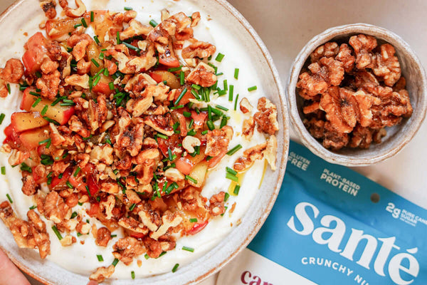 Autumn Whipped Feta Dip with Apples and Walnuts
