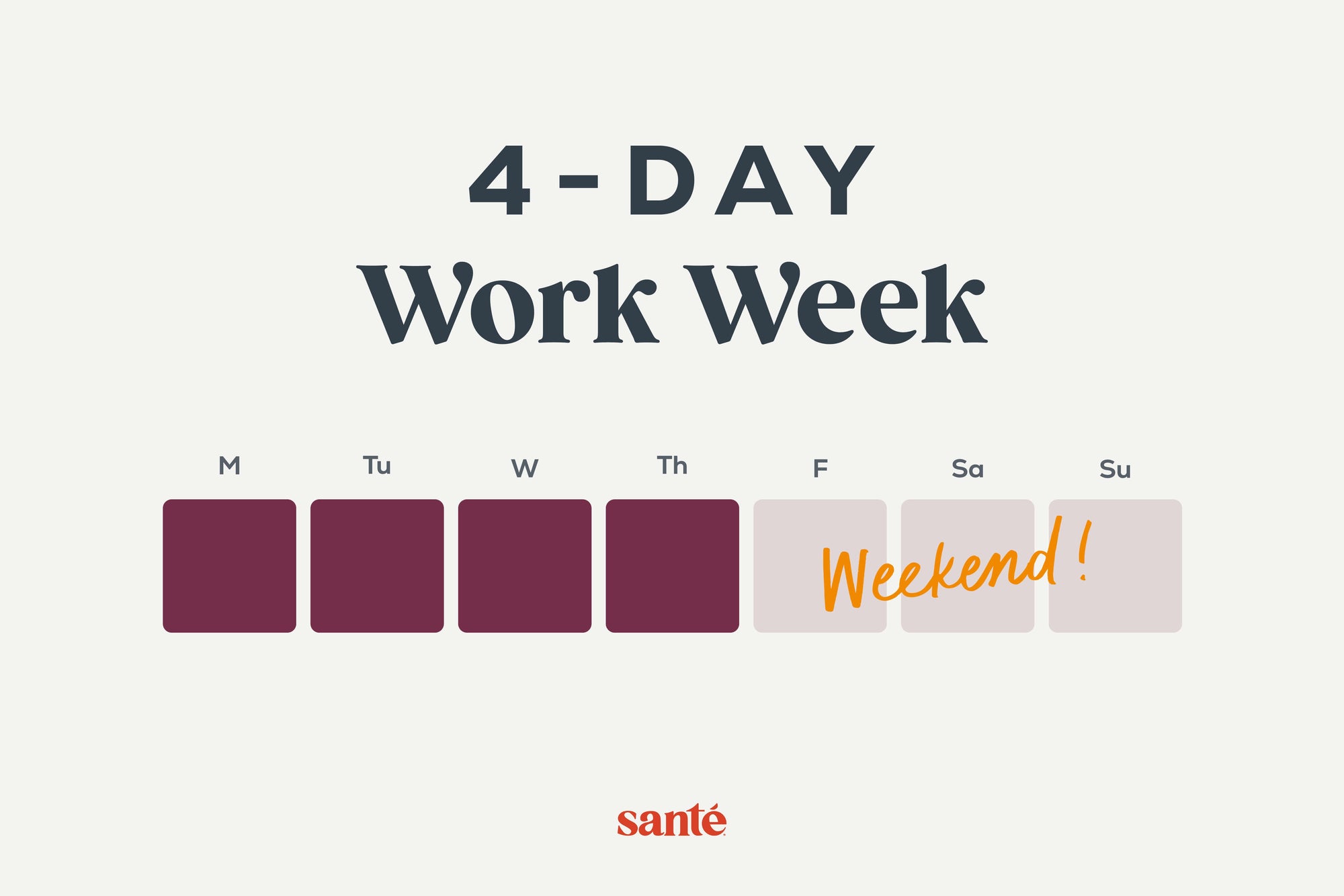 Santé Nuts observes a 4-day work week