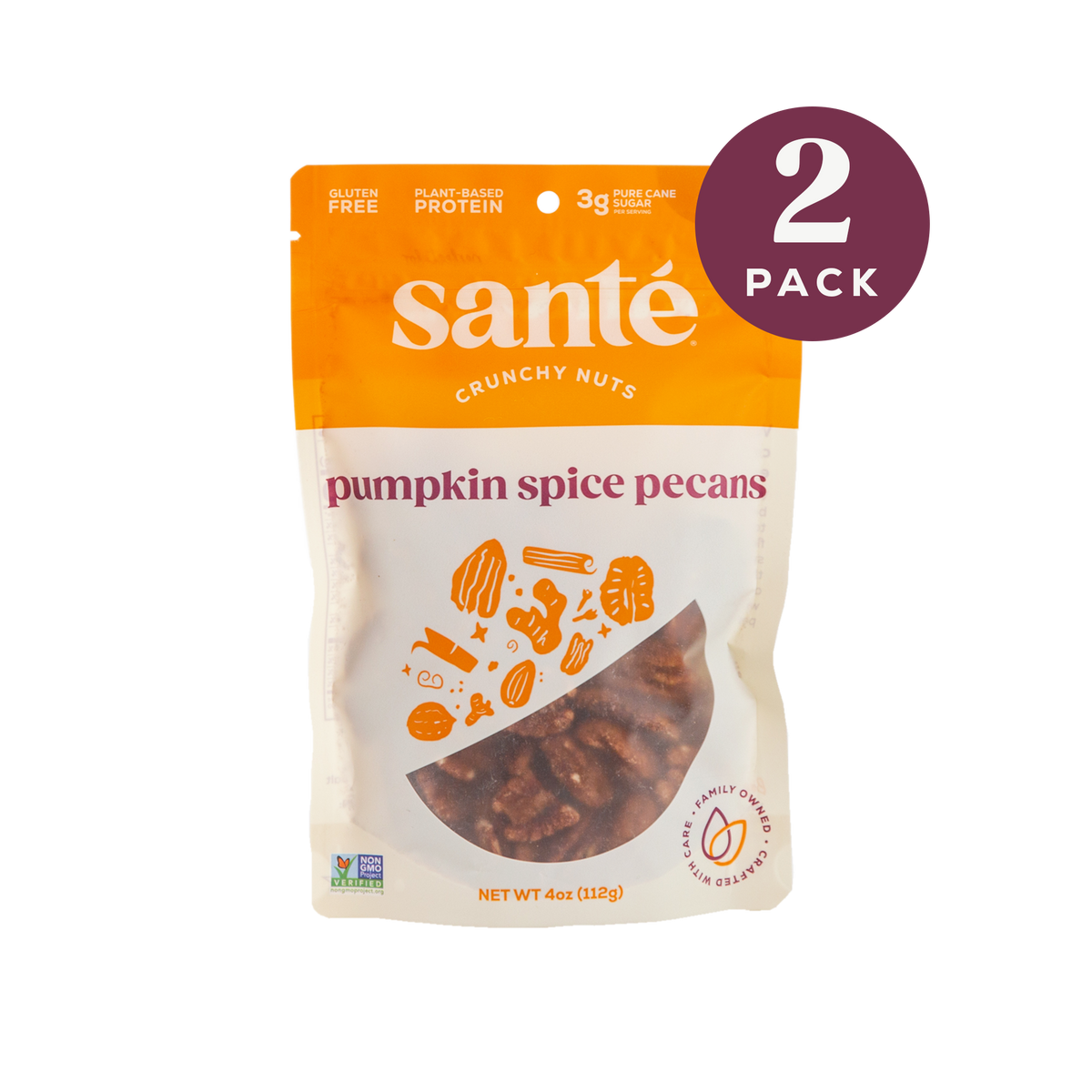 Santé Nuts | Pumpkin Spice Pecans | 2 pack