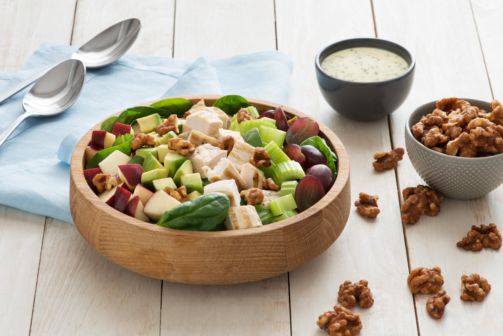 Santé Nuts - Grilled Chicken Salad with Candied Walnuts - Recipe