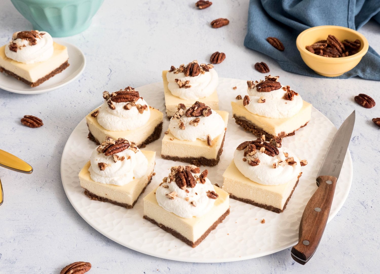 Santé Nuts - Butter Pecan Cheesecake Bars - Recipe