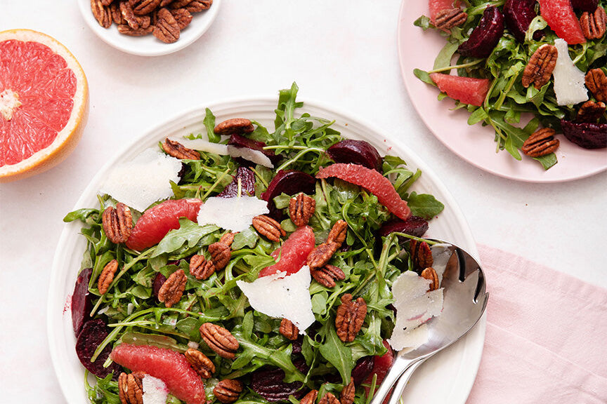 Santé Nuts - Roasted Beet Citrus and Pecan Salad Recipe