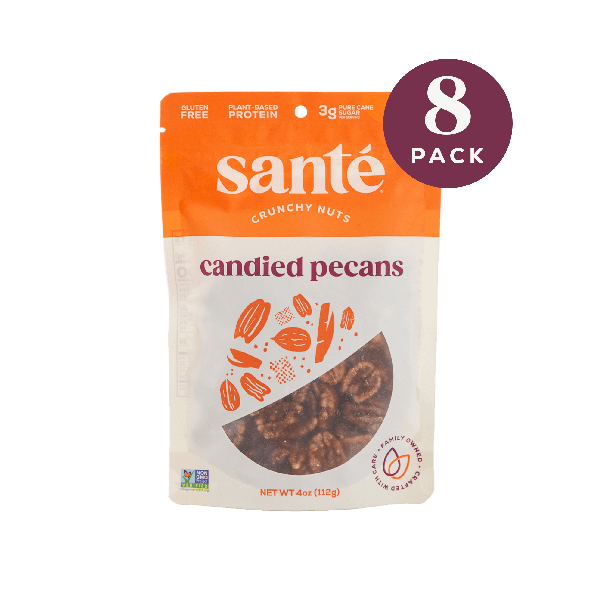 Candied Pecans Santé Nuts Handcrafted in small batches