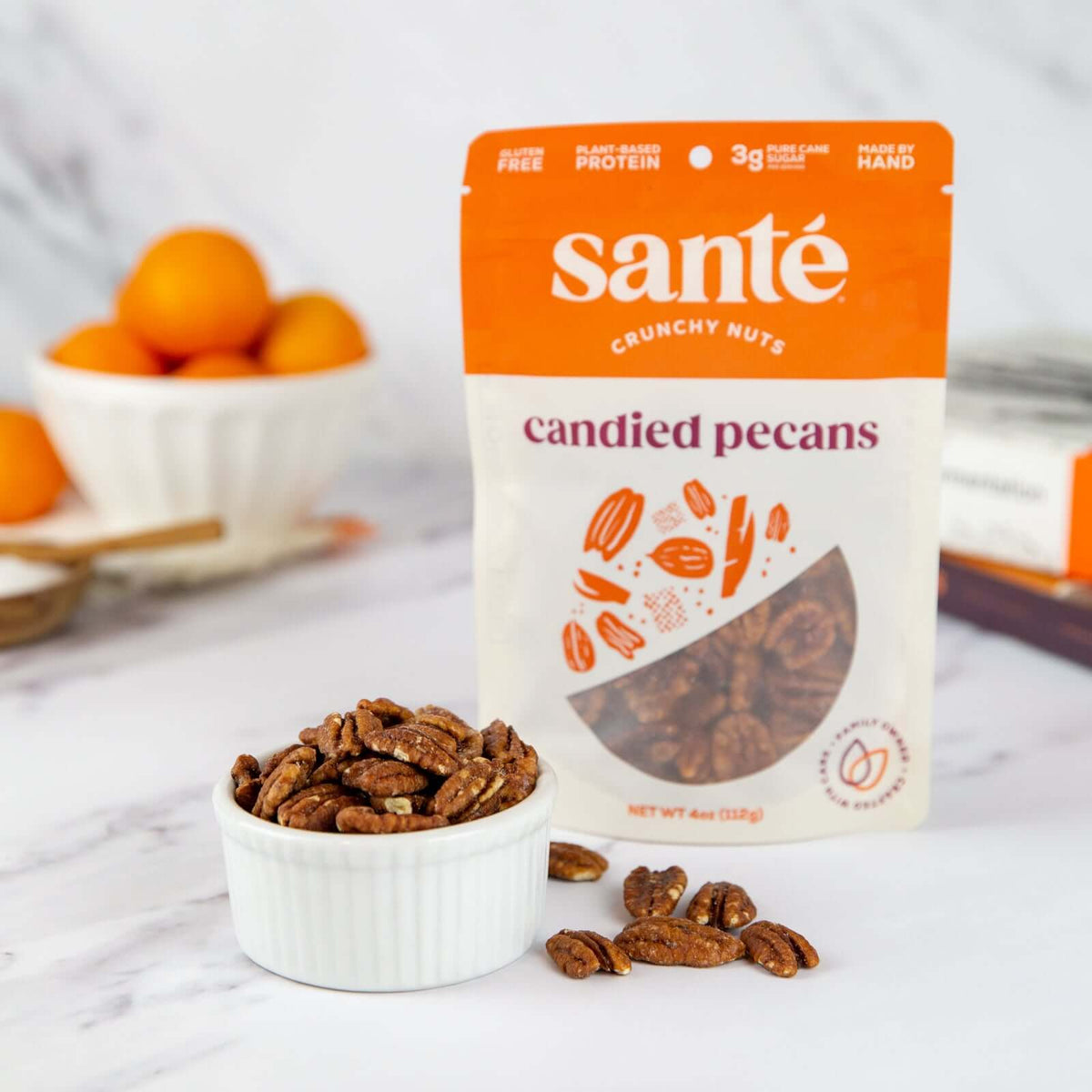 Candied Nuts batches | small Handcrafted Santé | in Pecans