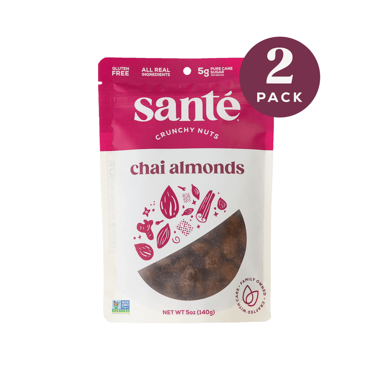  Santé Nuts | Chai Almonds - 2 pack