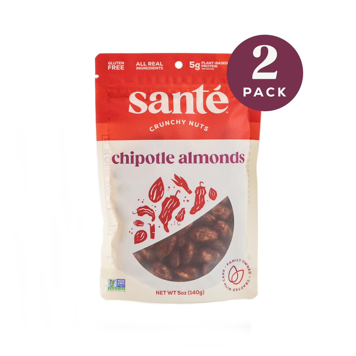 Santé Nuts | Chipotle Almonds | 2 pack