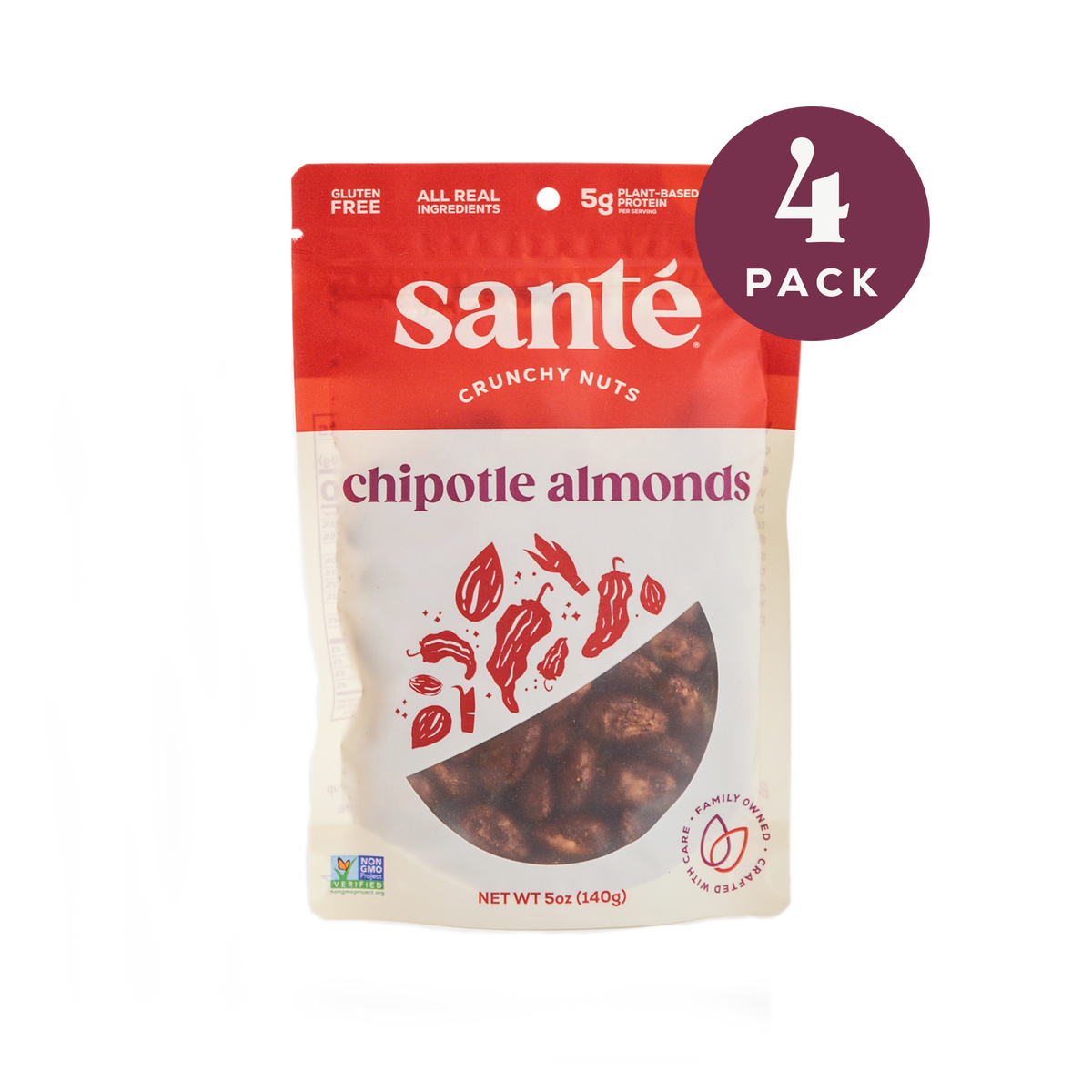 Santé Nuts | Chipotle Almonds | 4 pack