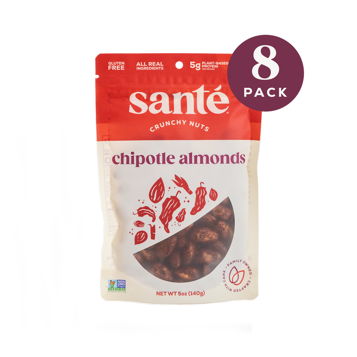 Santé Nuts | Chipotle Almonds | 8 pack