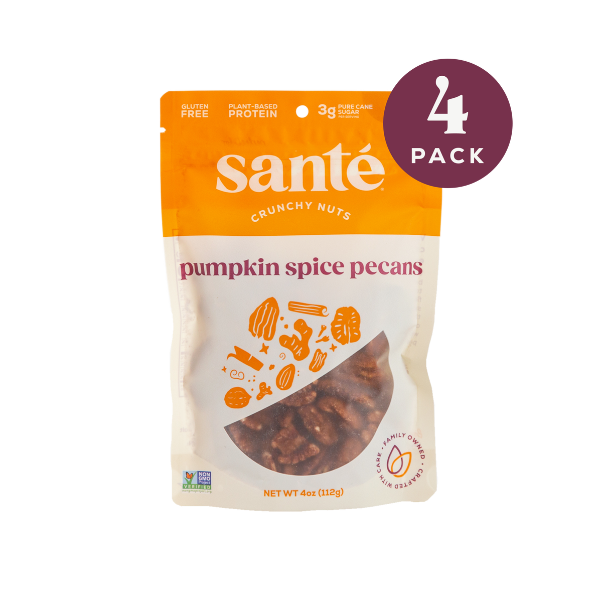 Santé Nuts | Pumpkin Spice Pecans | 4 pack